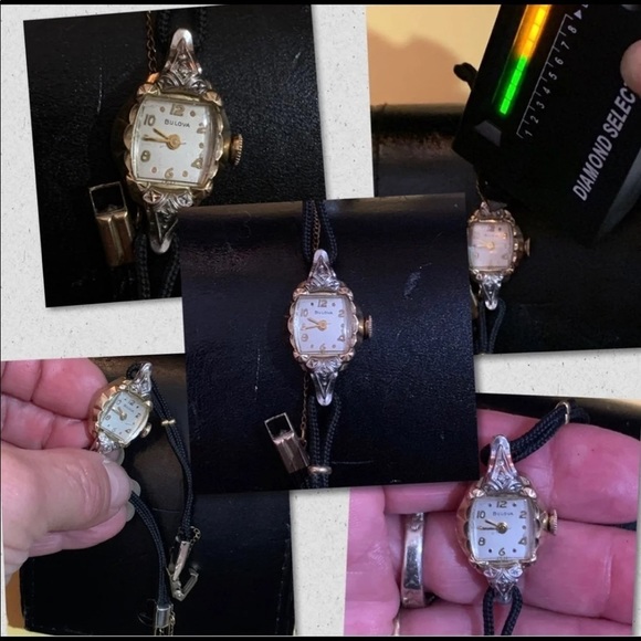 Bulova Accessories - Bulova Vintage GOLD AND DIAMOND BULOVA LADIES WATCH VTG